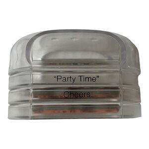 Fiskars Y2k Set Of 2 Stackable Plastic & Rubber Stamps Cheers & Party Time